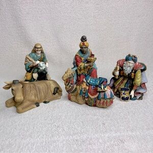 Vintage Christmas Nativity Scene Figurines-Wise Men-Arabian Nights-Vtg-Porcelain